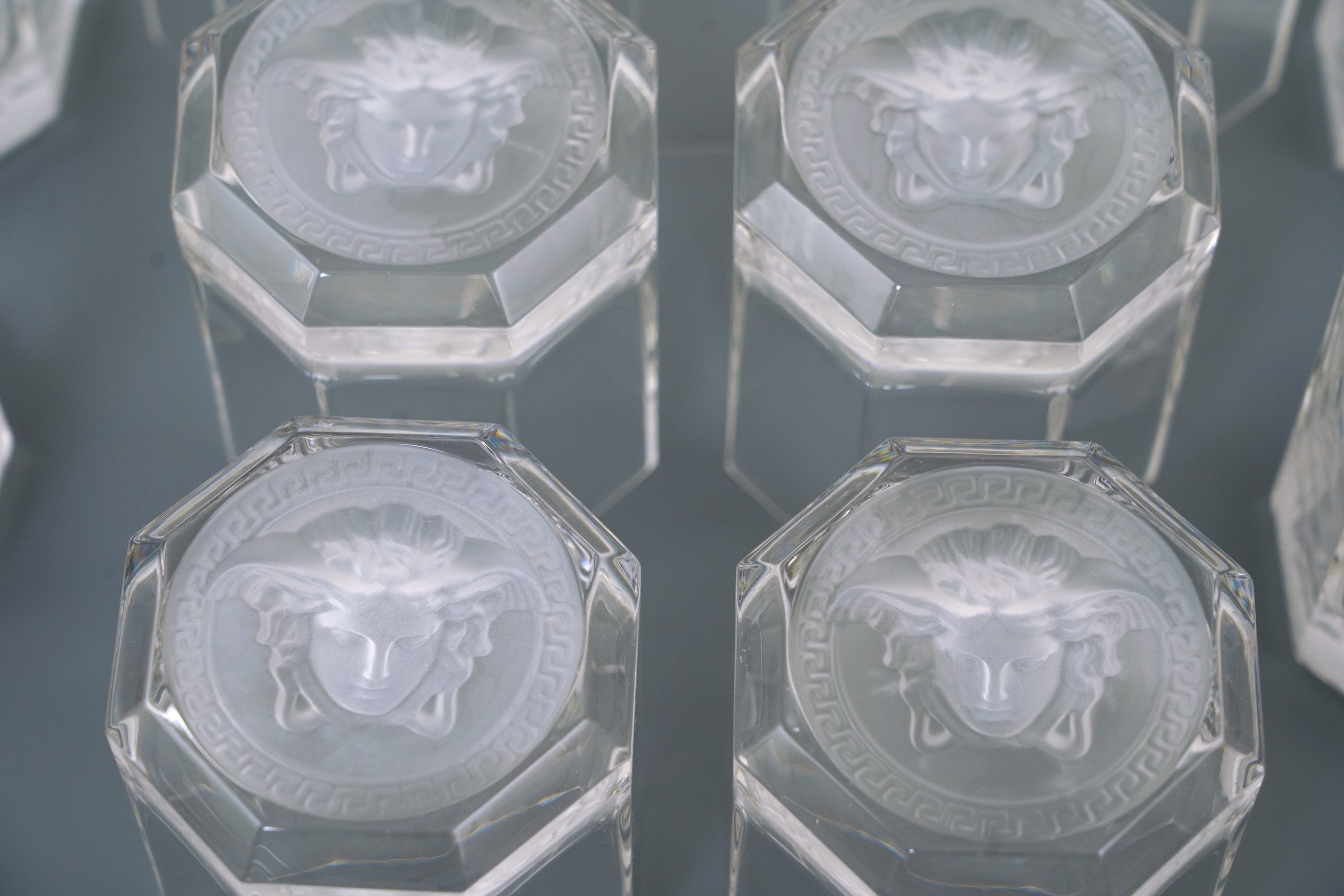 Rosenthal for Versace: A suite of 'Medusa Lumiere' drinking glasses